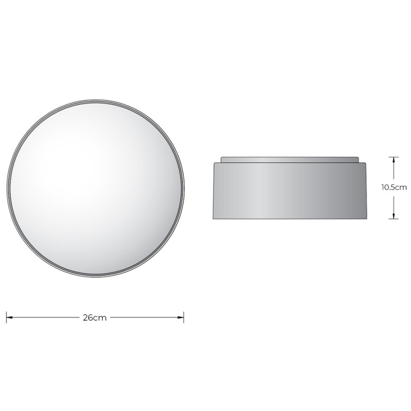 Specification Image for BEGA 51012 LED Ceiling Light