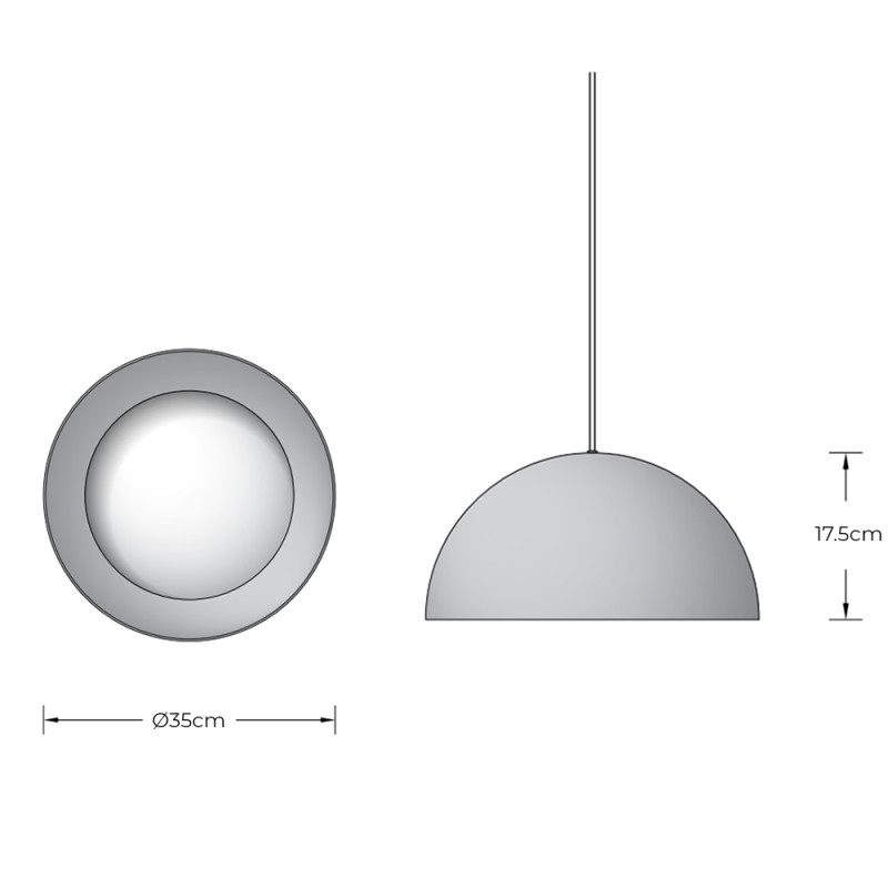 Specification Image for BEGA 50993 LED Pendant