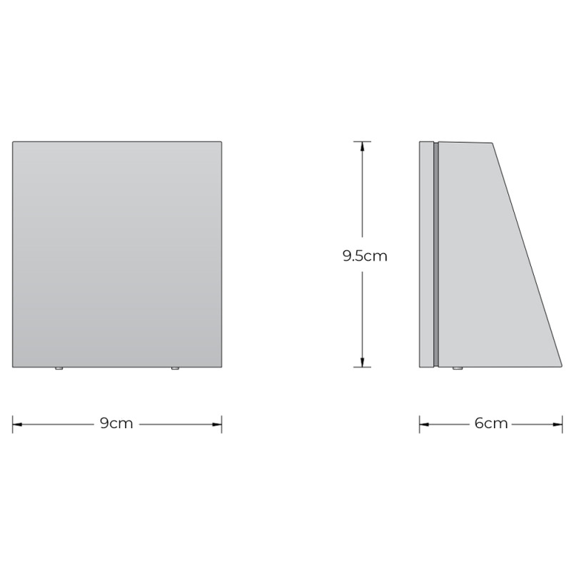 Specification Image for BEGA 22215 LED Outdoor Wall Light