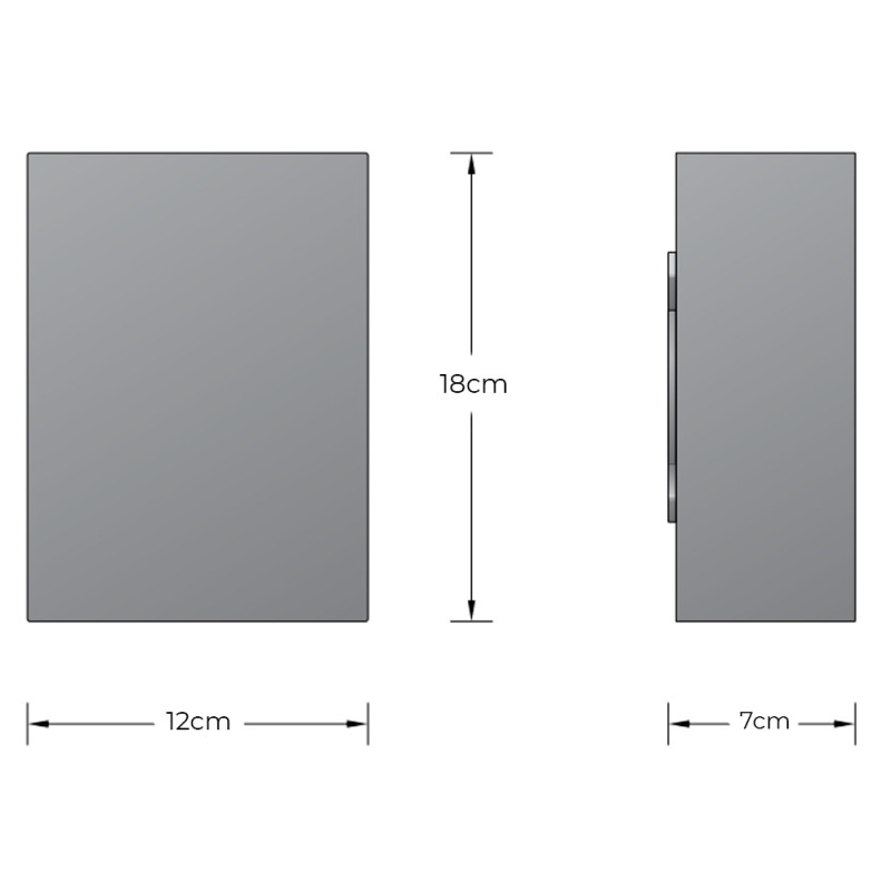 Specification Image for BEGA 24127 LED Outdoor Wall Light