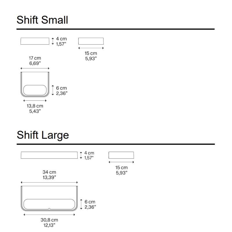 Specification Image for Lodes Shift LED Wall Light