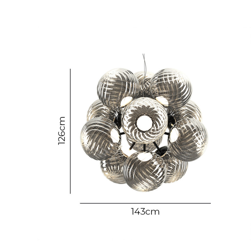 Specification Image for Tom Dixon Whirl Burst LED Chandelier