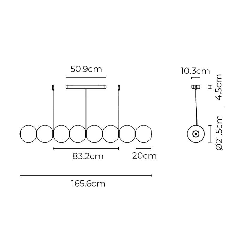 Specification Image for Flos Luce Sferica Suspension