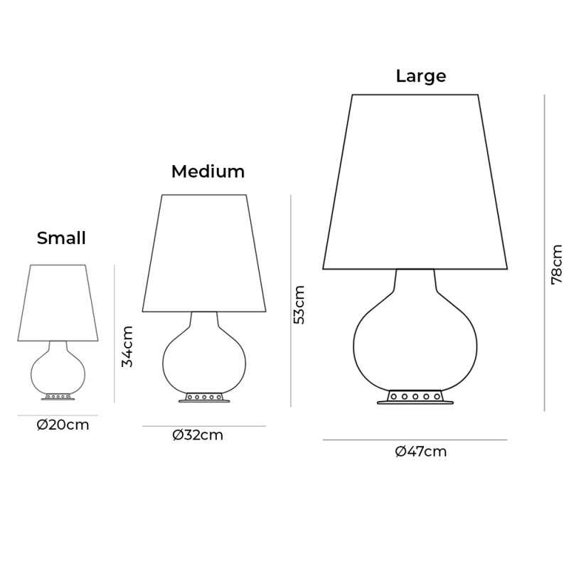 Specification Image for Fontana Arte Fontana 1853 Table Lamp