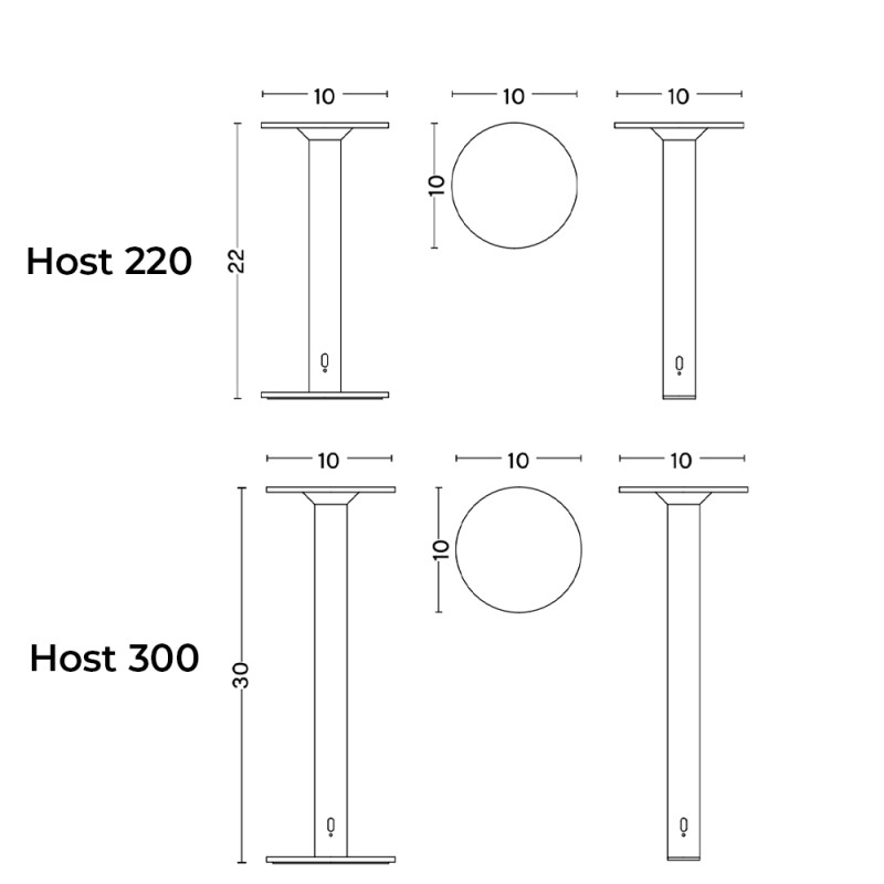 Specification Image for HAY Host LED Portable Lamp