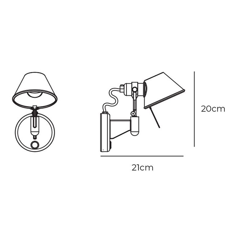 Specification Image for Artemide Tolomeo Faretto Wall Light