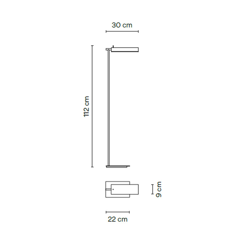 Specification Image for Vibia Asia LED Floor Lamp
