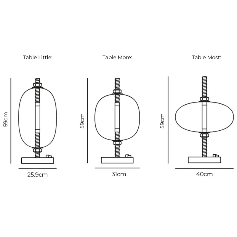 Specification Image for Brokis Under Pressure LED Table Lamp