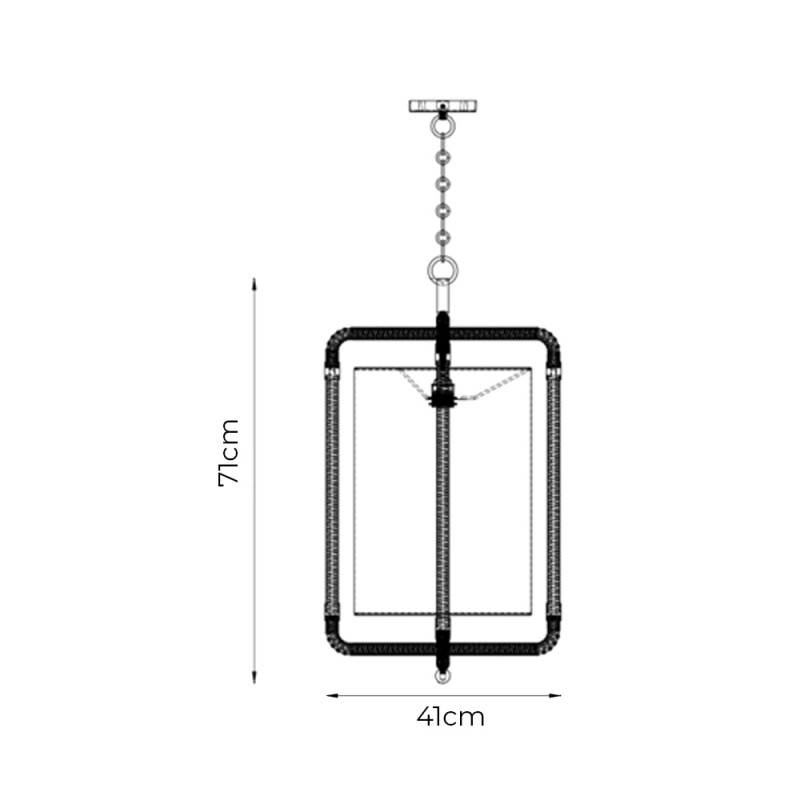 Specification Image for Porta Romana Holden Lantern Pendant