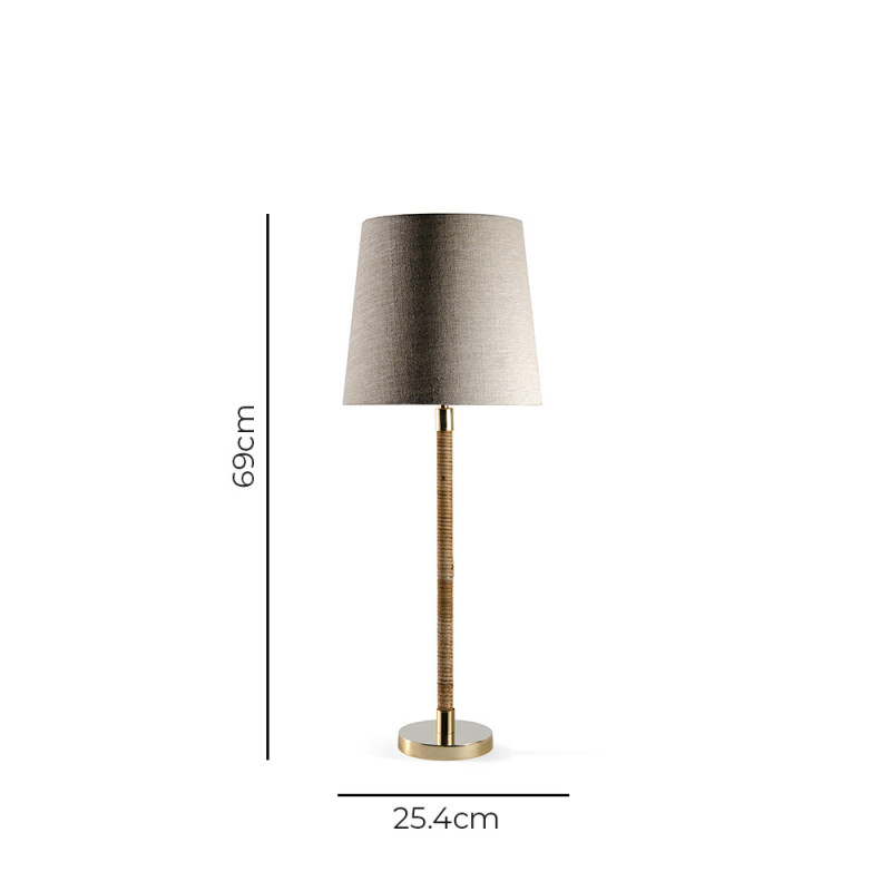 Specification Image for Porta Romana Holden Table Lamp
