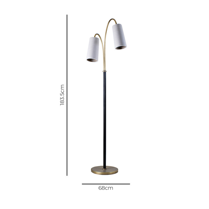 Specification Image for Porta Romana Kelly Floor Lamp