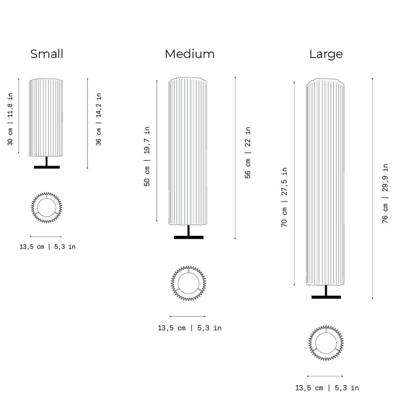 Specification Image for a-emotional light Núa Table Lamp