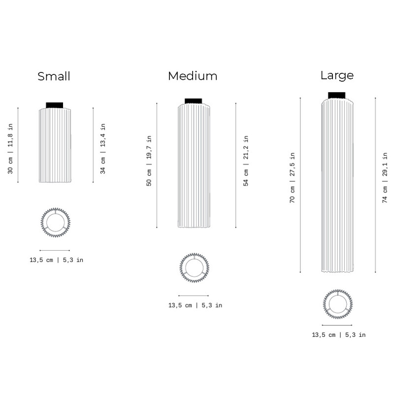 Specification Image for a-emotional light Núa Ceiling Light