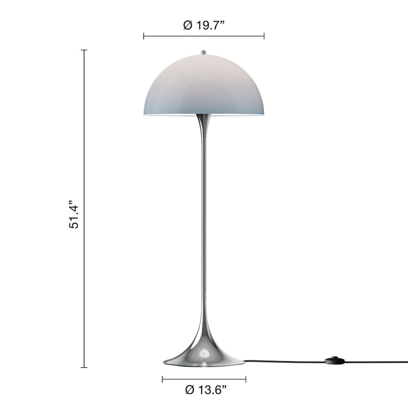 Specification Image for Louis Poulsen Panthella Originals 500 Floor Lamp