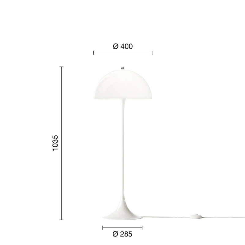 Specification Image for Louis Poulsen Panthella 400 Floor Lamp