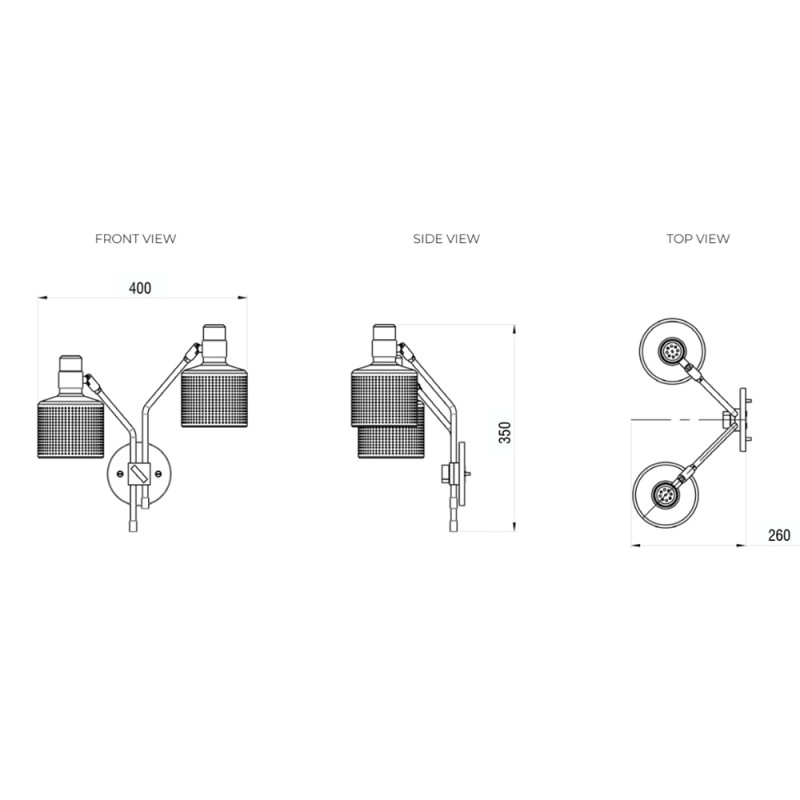 Specification Image for Bert Frank Riddle Double Wall Light