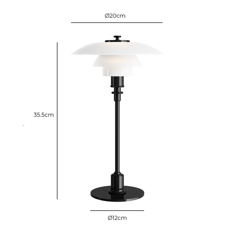 Specification Image for Louis Poulsen PH 2/1 Table Lamp