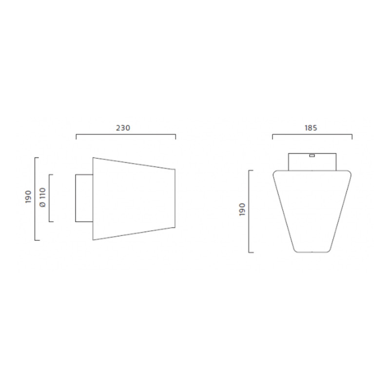 Specification Image for Zero A.01 Wall Light LED