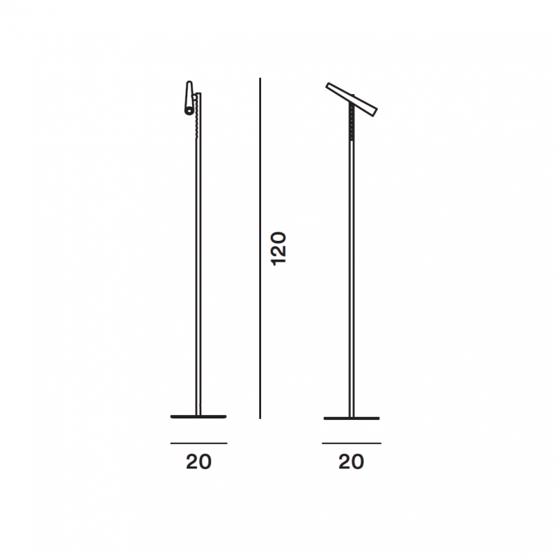 Specification Image for Foscarini Magneto LED Floor Lamp