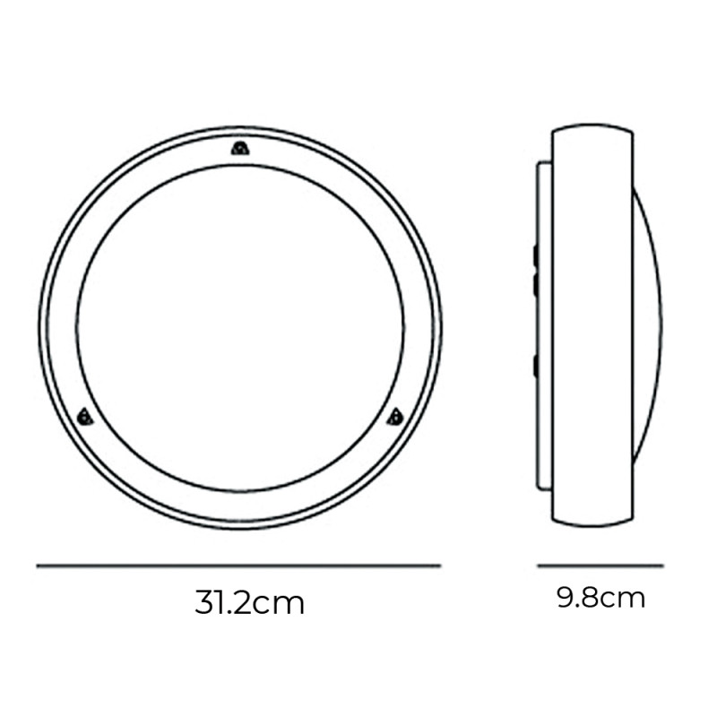 Specification Image for Artemide Architectural Niki Outdoor Wall / Ceiling Light