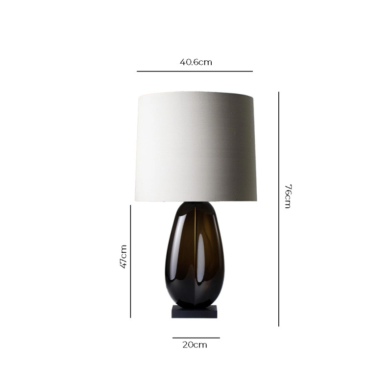 Specification Image for Porta Romana Coffee Bean Table Lamp