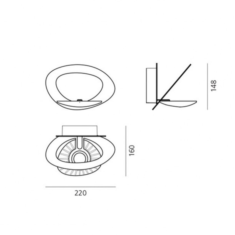 Specification Image for Artemide Pirce Micro LED Wall Light