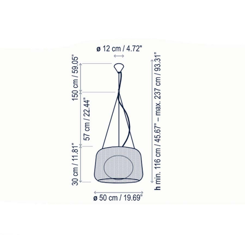 Specification image for Bover Fora S Pendant 