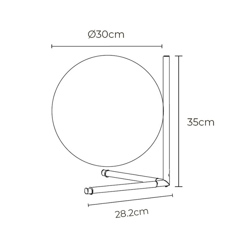 Specification Image for Flos IC T2 Table Lamp