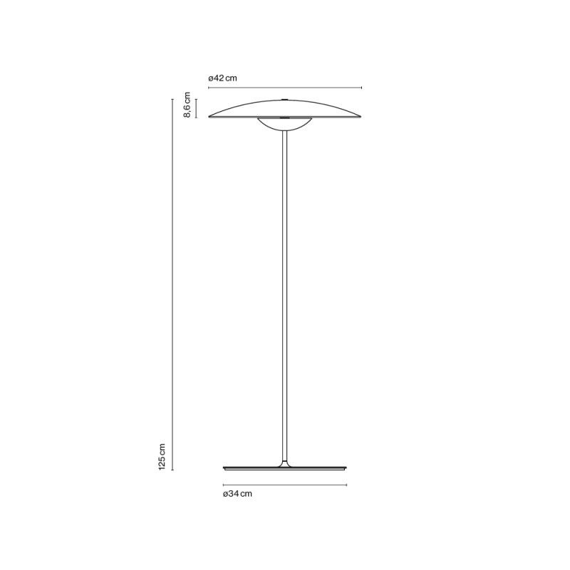 Specification Image for Marset Ginger P LED Floor Lamp