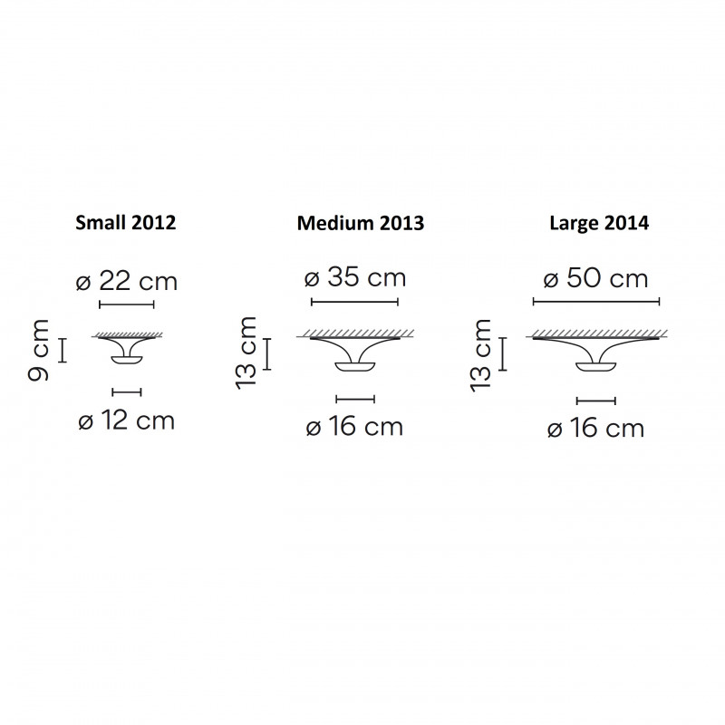 Specification Image for Vibia Funnel LED Ceiling/Wall Light