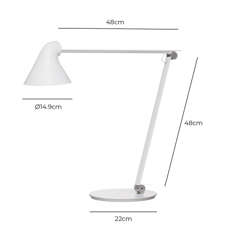 Specification Image for Louis Poulsen NJP LED Table Lamp