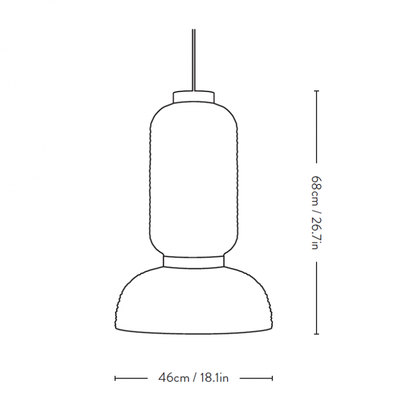 Specification Image for &Tradition Formakami JH3 Pendant Light