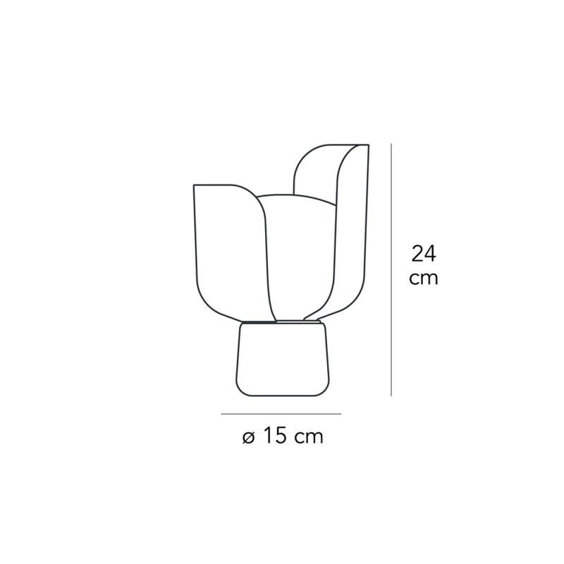 Specification Image for Fontana Arte Blom Table Lamp