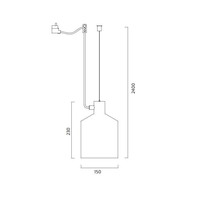Specification Image for Zero Silo Pendant Light