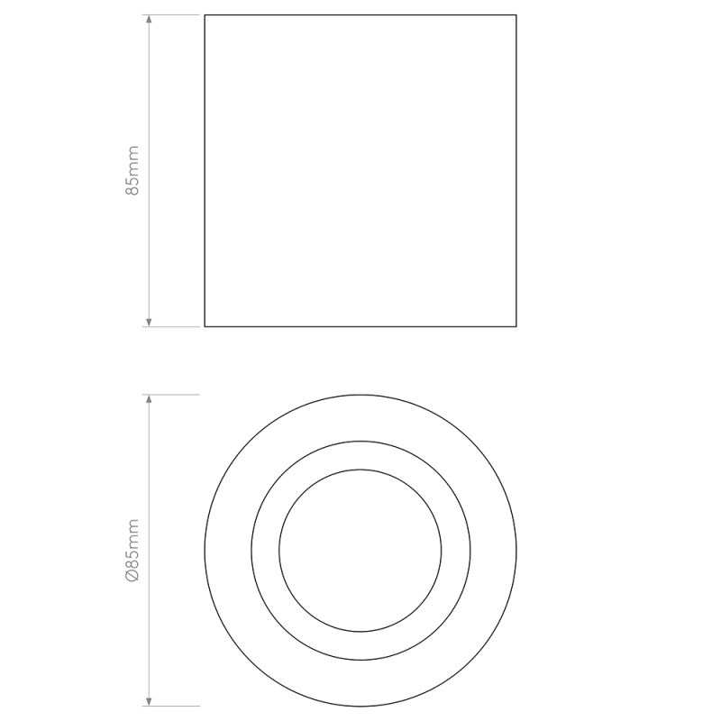 Specification Image for Astro Kos II Round Exterior Ceiling Light