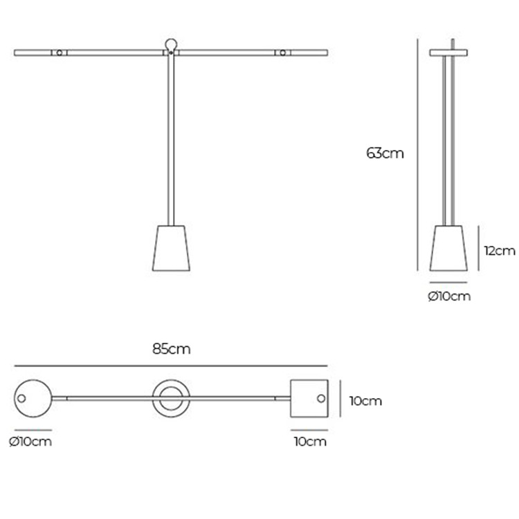 Specification Image for Artemide Equilibrist LED Table Lamp