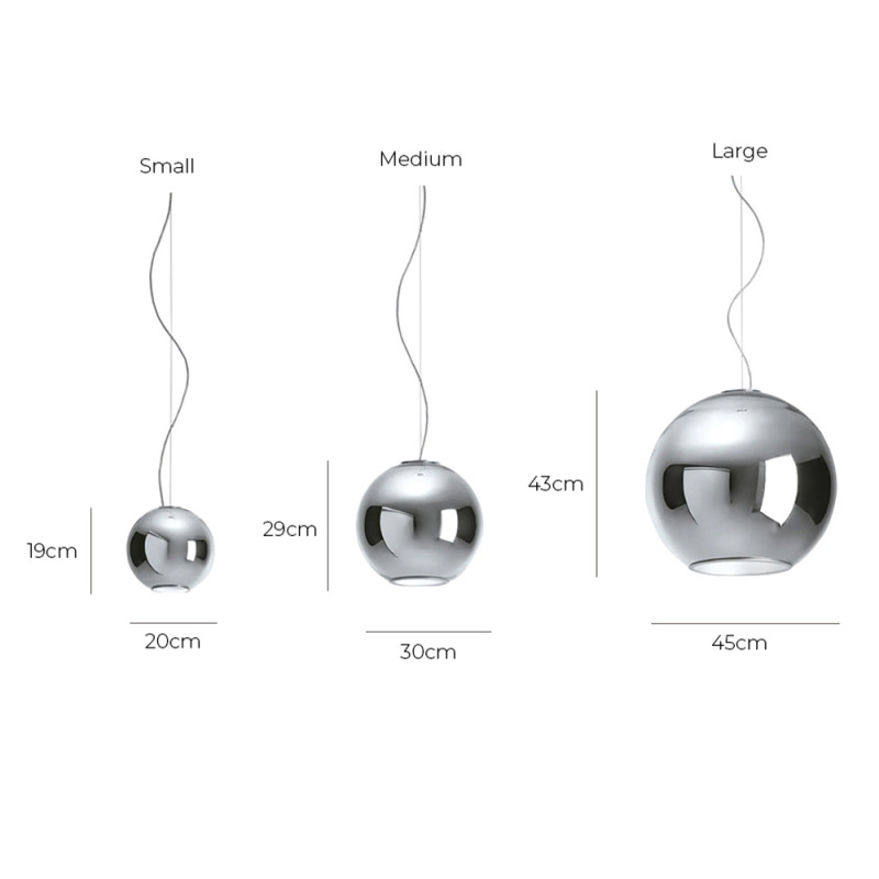 Specification Image for Fontana Arte Globo Di Luce pendant