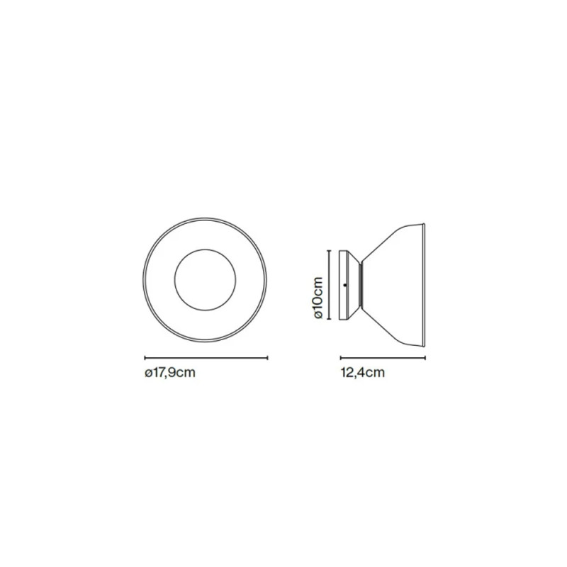 Specification Image for Marset Aura LED Wall Light Specification