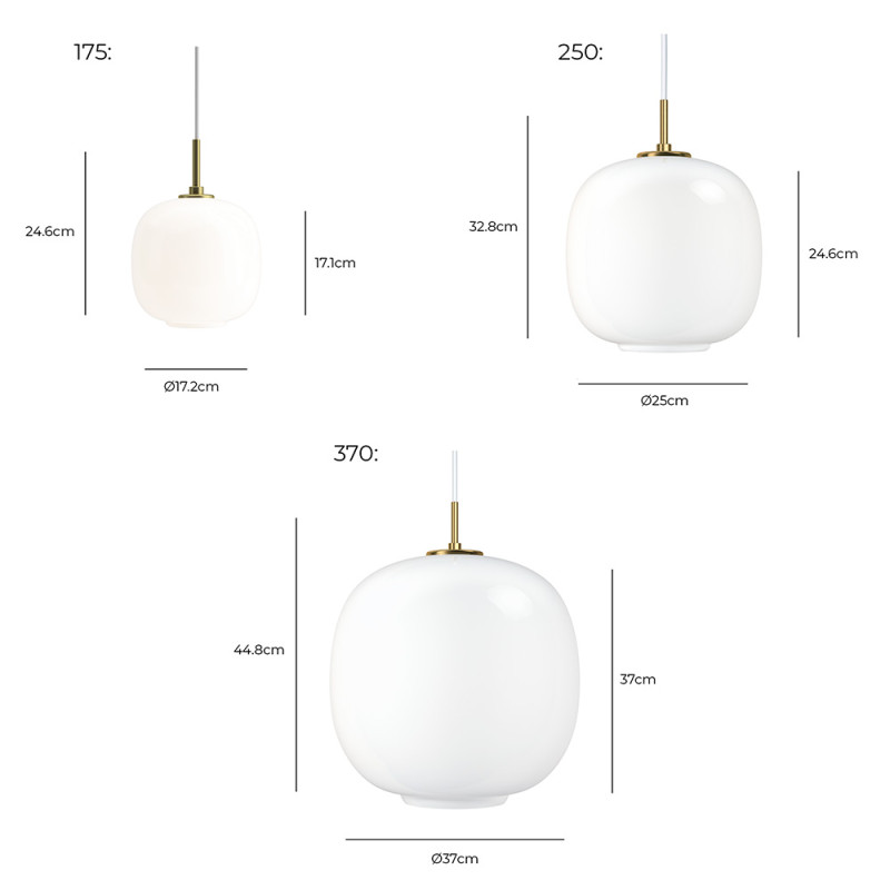 Specification Image for Louis Poulsen VL45 Radiohus PendantLouis Poulsen VL45 Radiohus Pendant