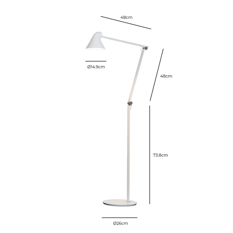 Specification Image for Louis Poulsen NJP LED Floor Lamp