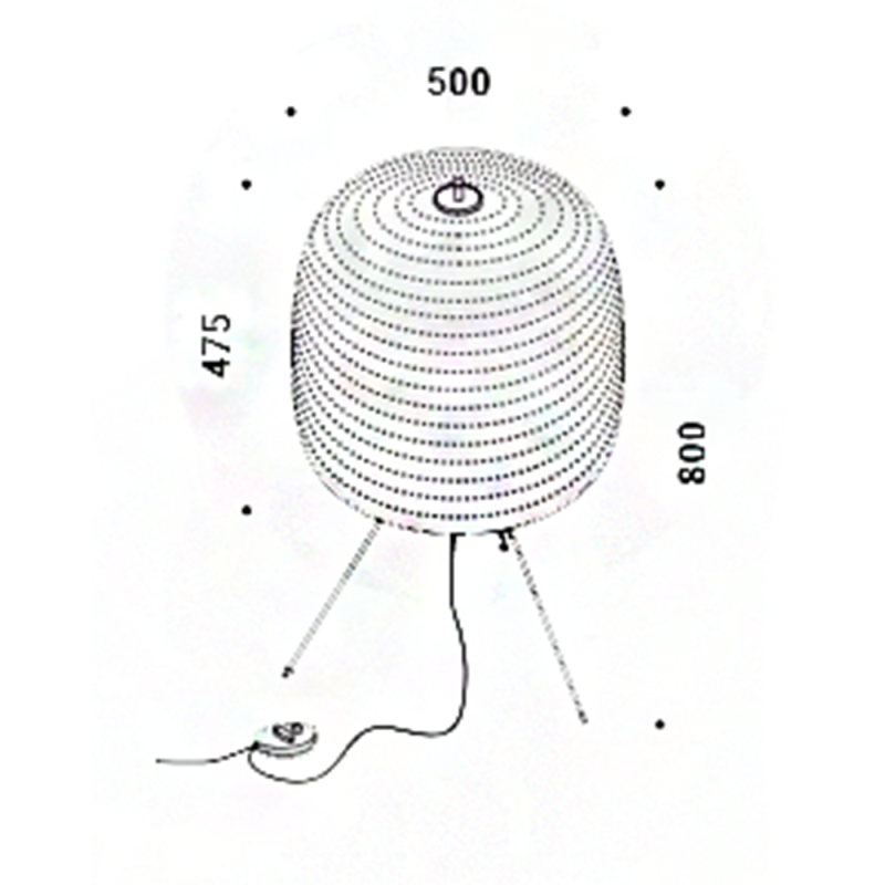 Davide Groppi Shoji Floor Lamp - Specification