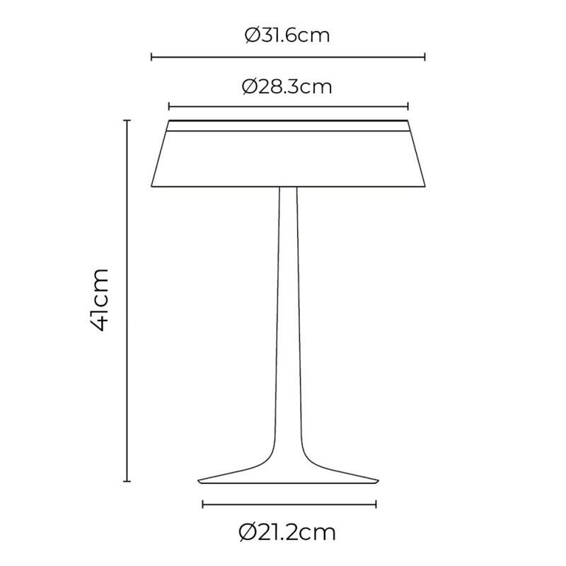 Specification Image for Flos Bon Jour LED Table Lamp