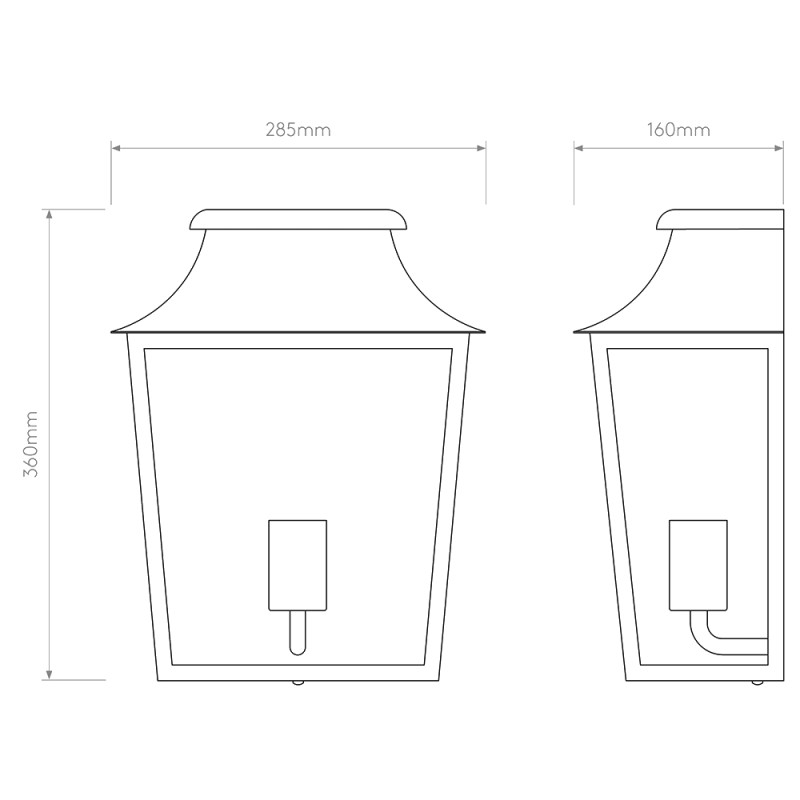 Specification Image for Astro Richmond 285 Exterior Wall Light