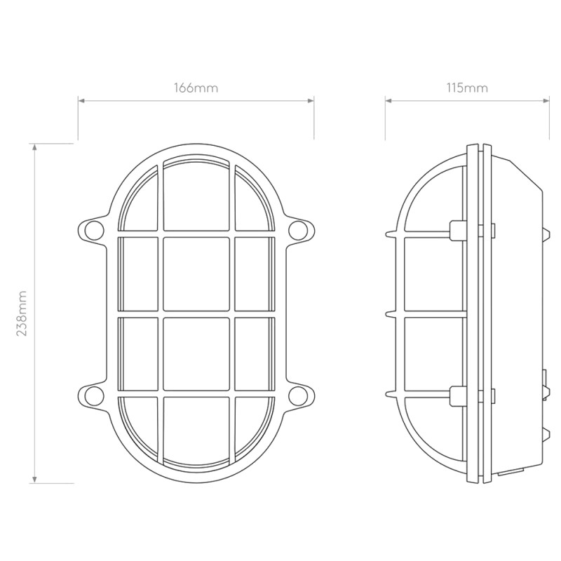 Specification Image for Astro Thurso Oval Coastal Wall Light