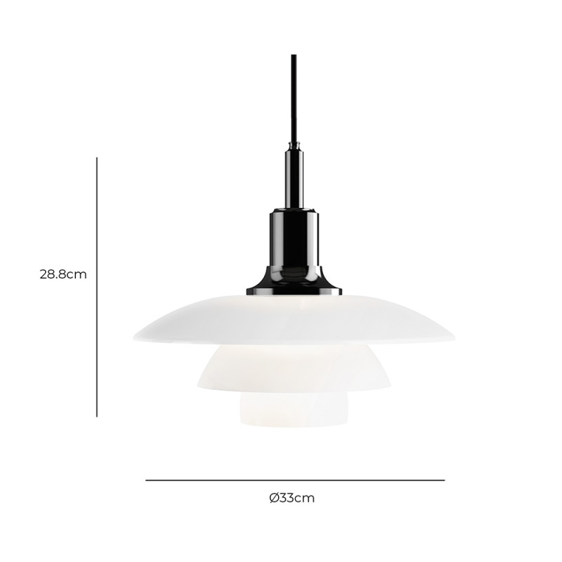 Specification Image for Louis Poulsen PH 3½-3 Glass Pendant