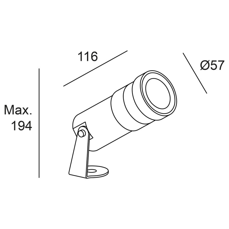 Specification Image for Light Attack Moonlight LED Outdoor Spotlight