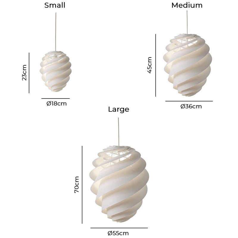 Specification Image for Le Klint Swirl 2 Pendant Light