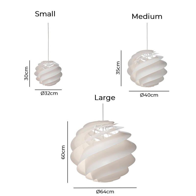 Specification Image for Le Klint Swirl 3 Pendant Light