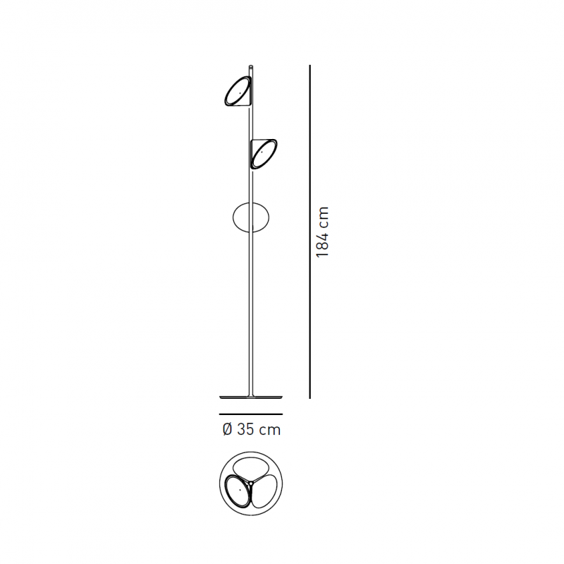 Specification Image for Axolight Orchid LED Floor Lamp