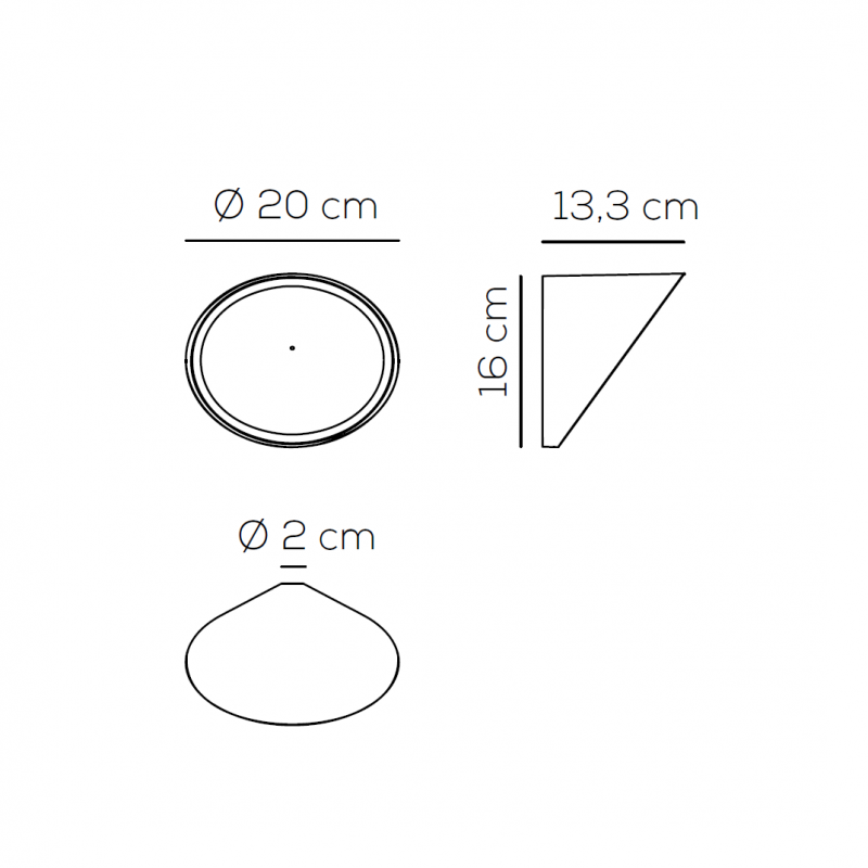 Specification Image for Axolight Orchid AP LED Ceiling and Wall Light